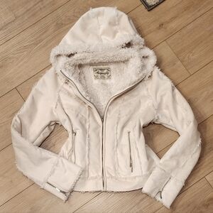 Sugar Cream Teddy Jacket with Hood